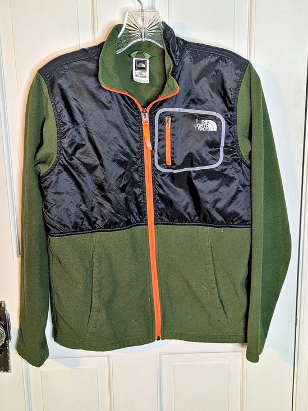 The North Face Denali Fleece Jacket Boys Large Green & Black